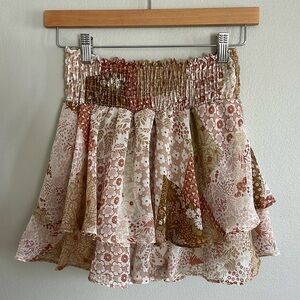 Altar’d State Floral Patchwork Skirt